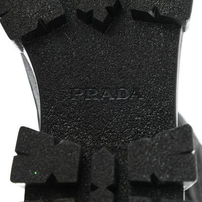 Prada Re-Nylon Gabardine Rubber Triangle Logo Padded Monolith Drawcord 55mm Snow Boots 38.5 Black 6 of 7