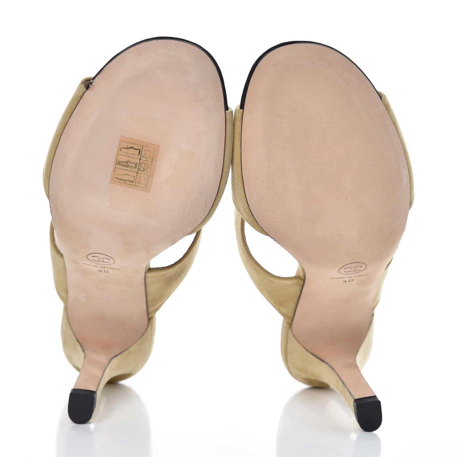 Chanel Suede Pearl Sandals 40 Beige 5 of 9