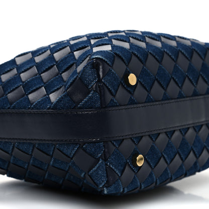 Bottega Veneta Nappa Denim Intrecciato Mini Wallace Abyss Indigo 10 of 11