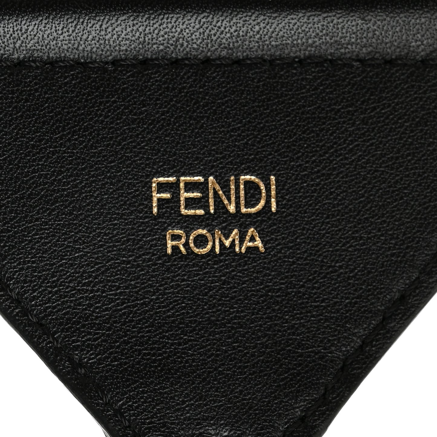 Ribbon Vitello Century FF 1974 Flat Studded Strap You Fango Marrone Ebano
