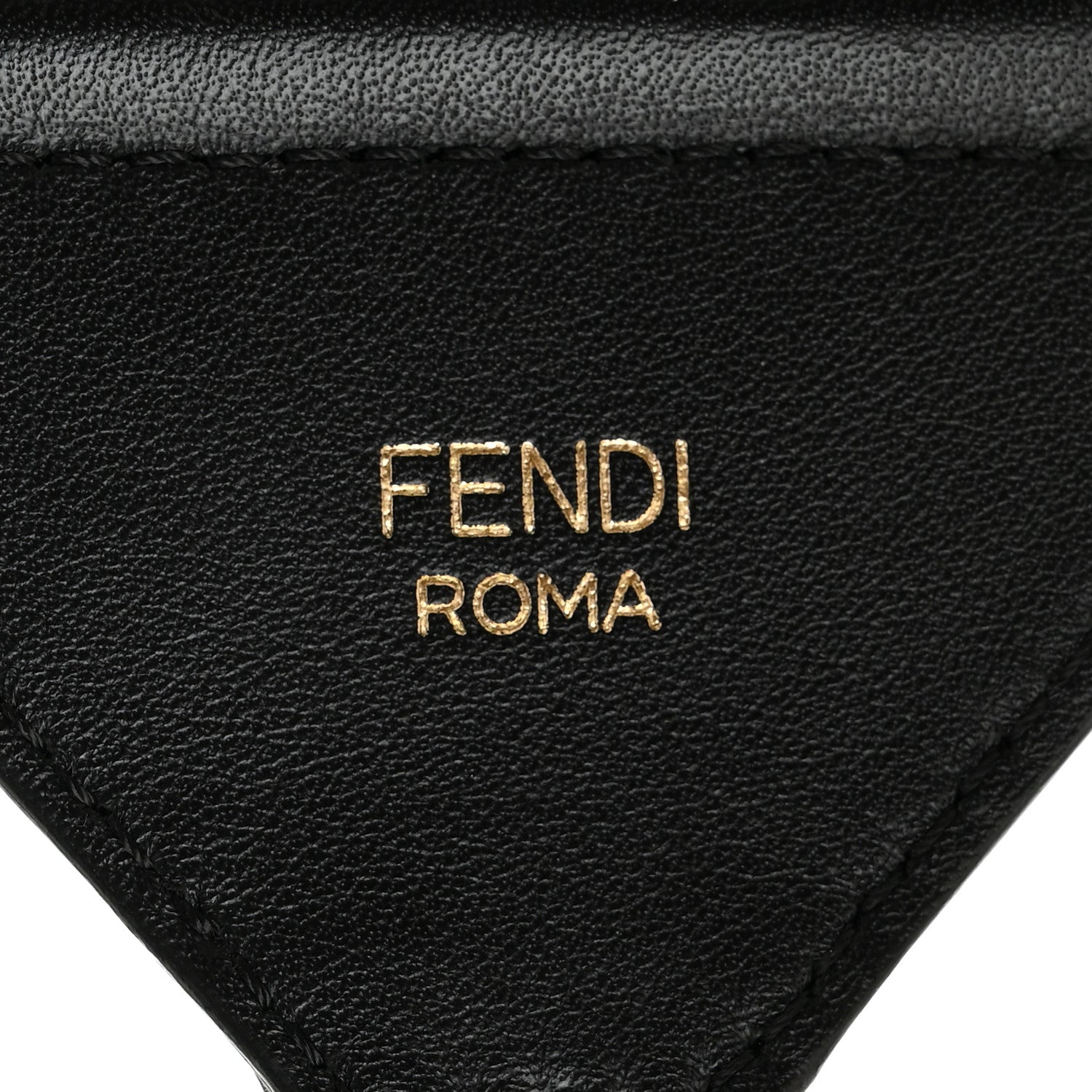 Fendi Ribbon Vitello Century FF 1974 Flat Studded Strap You Fango Marrone Ebano 5 of 6