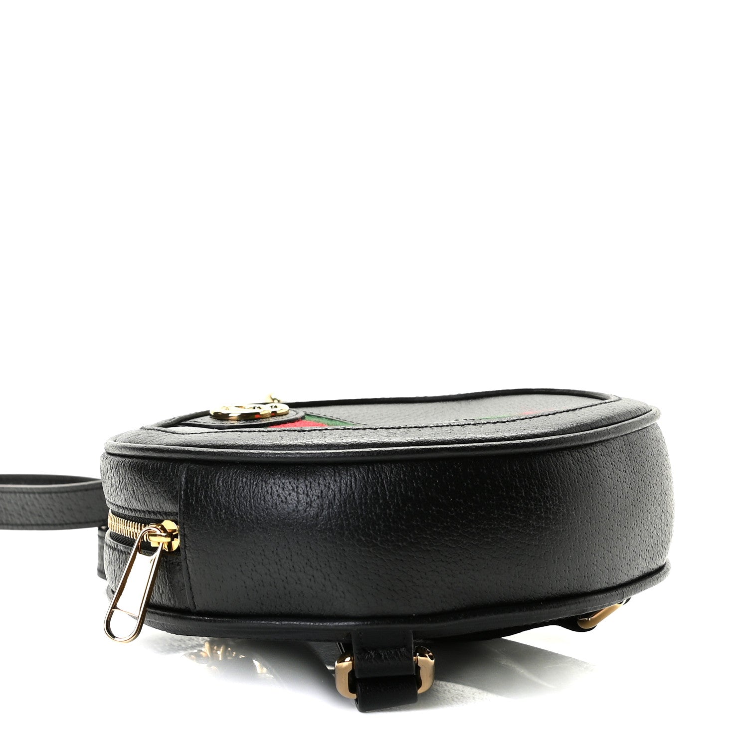 Gucci Grained Calfskin Web Mini Ophidia Round Backpack Black 3 of 8