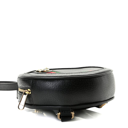 Gucci Grained Calfskin Web Mini Ophidia Round Backpack Black 3 of 8