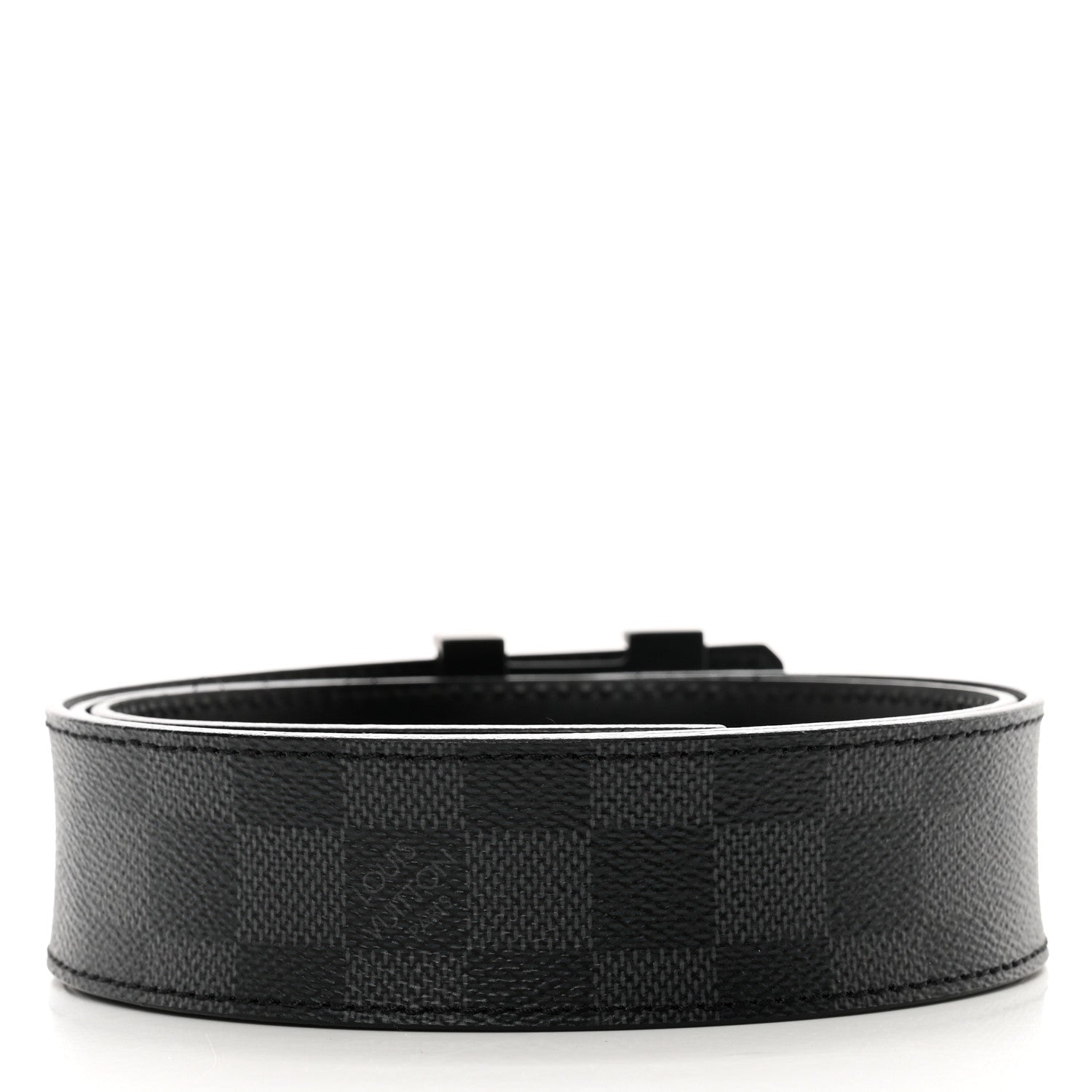 Louis Vuitton Damier Graphite 40mm LV Initiales Belt 95/38 2 of 7