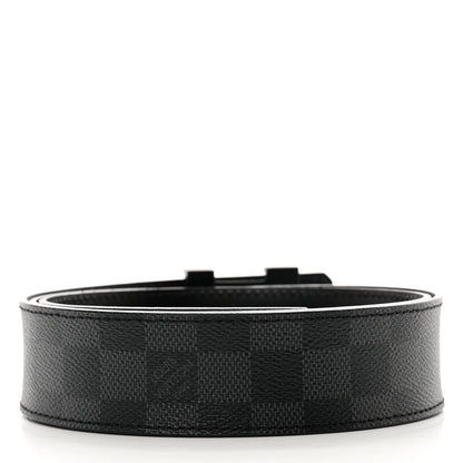 Louis Vuitton Damier Graphite 40mm LV Initiales Belt 95/38 2 of 7