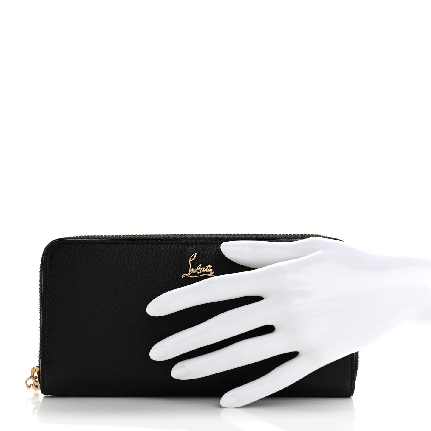 Calfskin Panettone Zip Around Wallet Black
