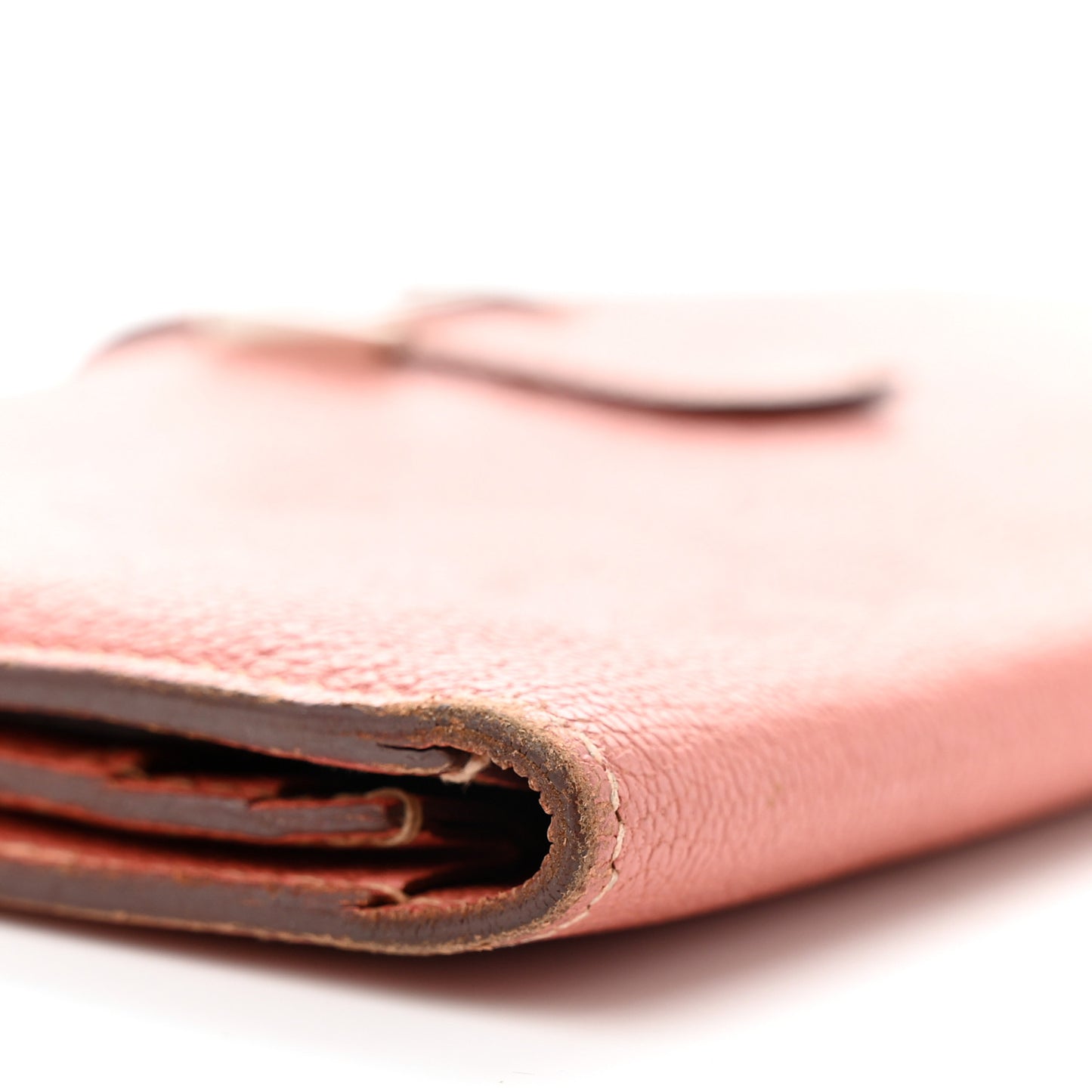 Chevre Mysore Bearn Gusset Wallet Crevette