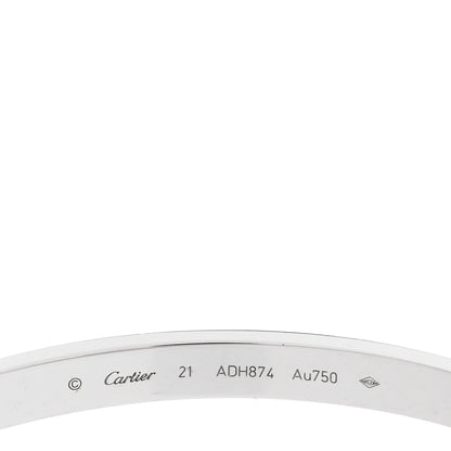 Cartier 18K White Gold LOVE Bracelet 21 3 of 4