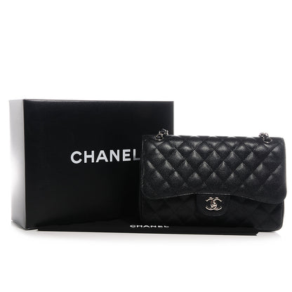 Chanel Caviar Quilted Jumbo Double Flap Black 7 of 7