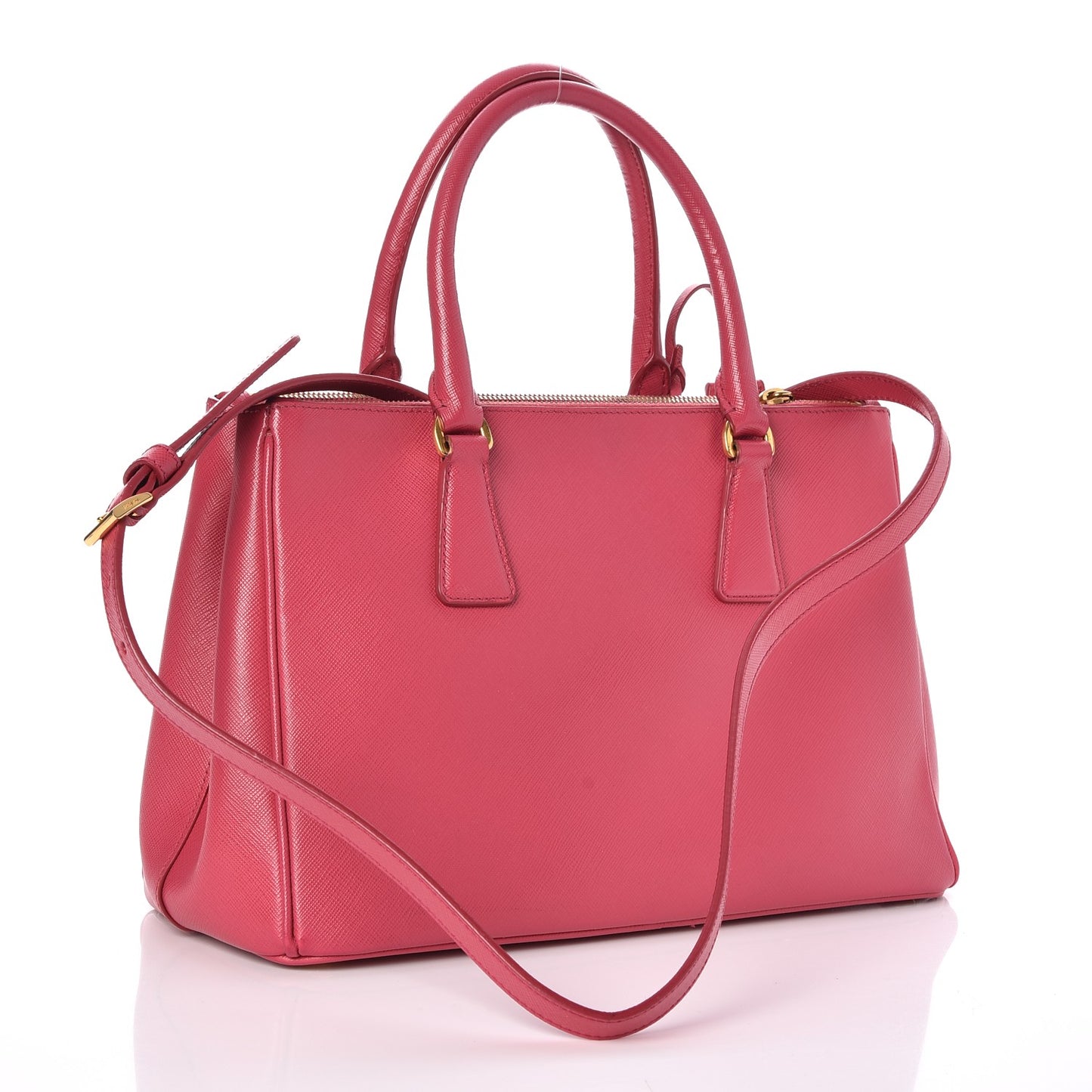 Saffiano Small Galleria Double Zip Tote Peonia