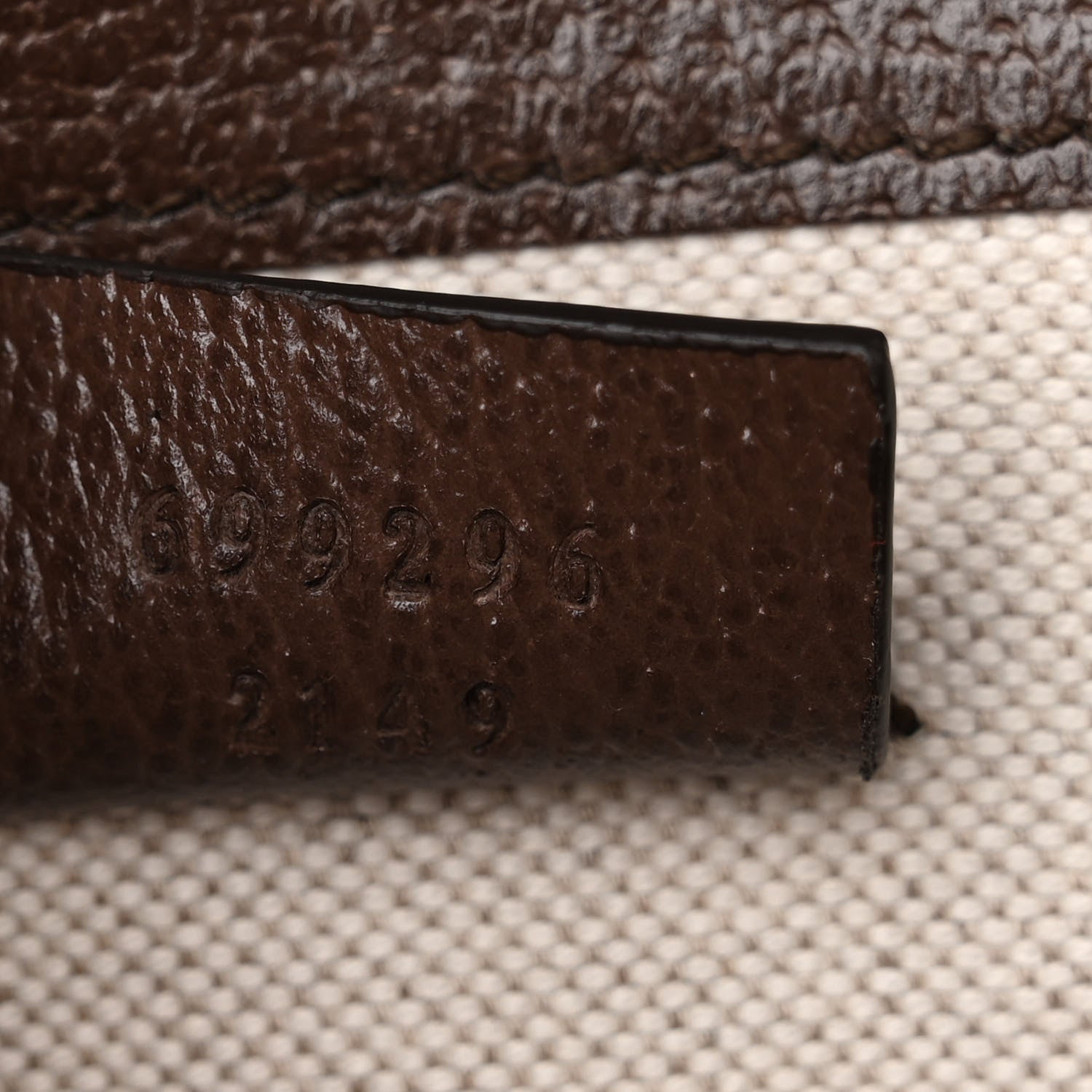Gucci Monogram Jumbo GG Textured Dollar Calfskin Mini Horsebit 1955 Shoulder Bag Camel Ebony New Acero 7 of 10