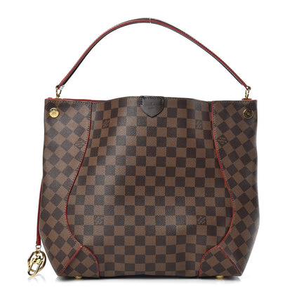Louis Vuitton Damier Ebene Caissa Hobo Cherry 1 of 13