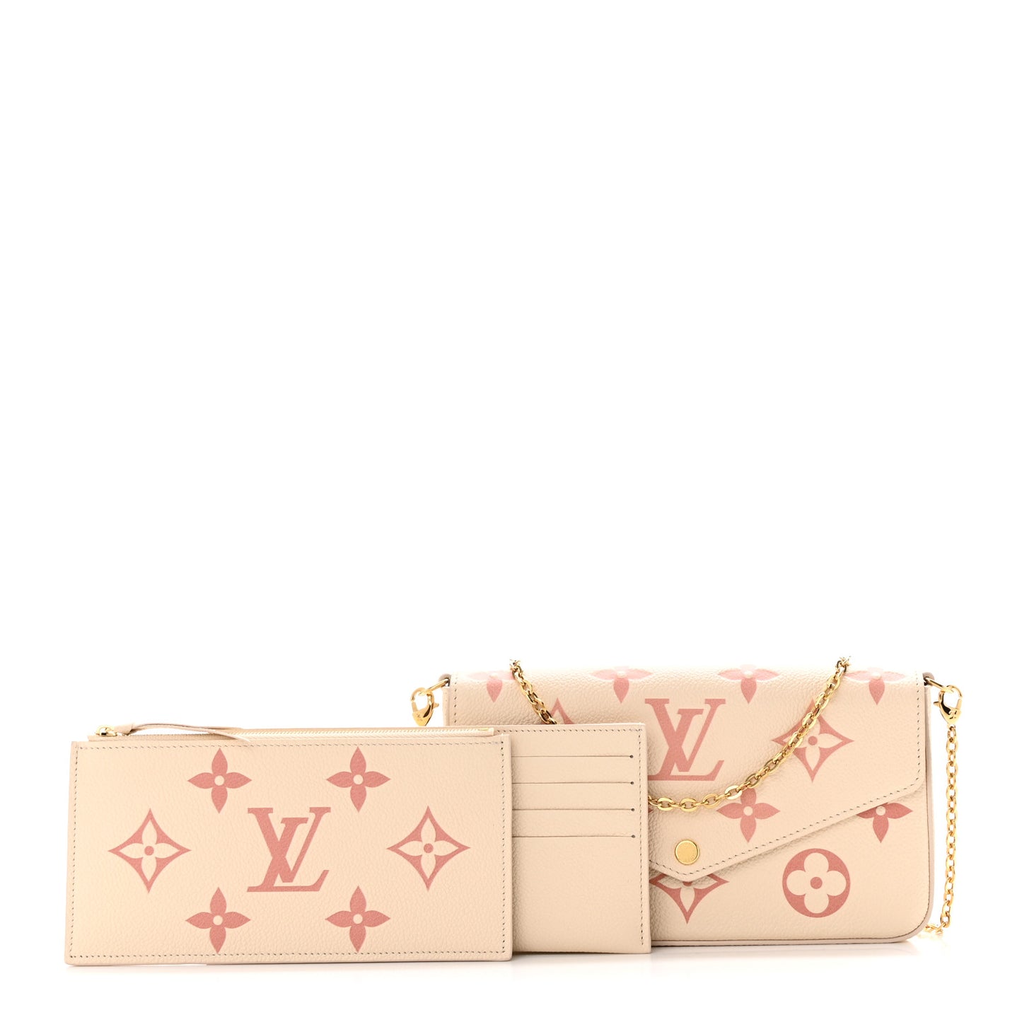 Empreinte Monogram Giant By The Pool Felicie Pochette Chain Wallet Creme Rose Trianon