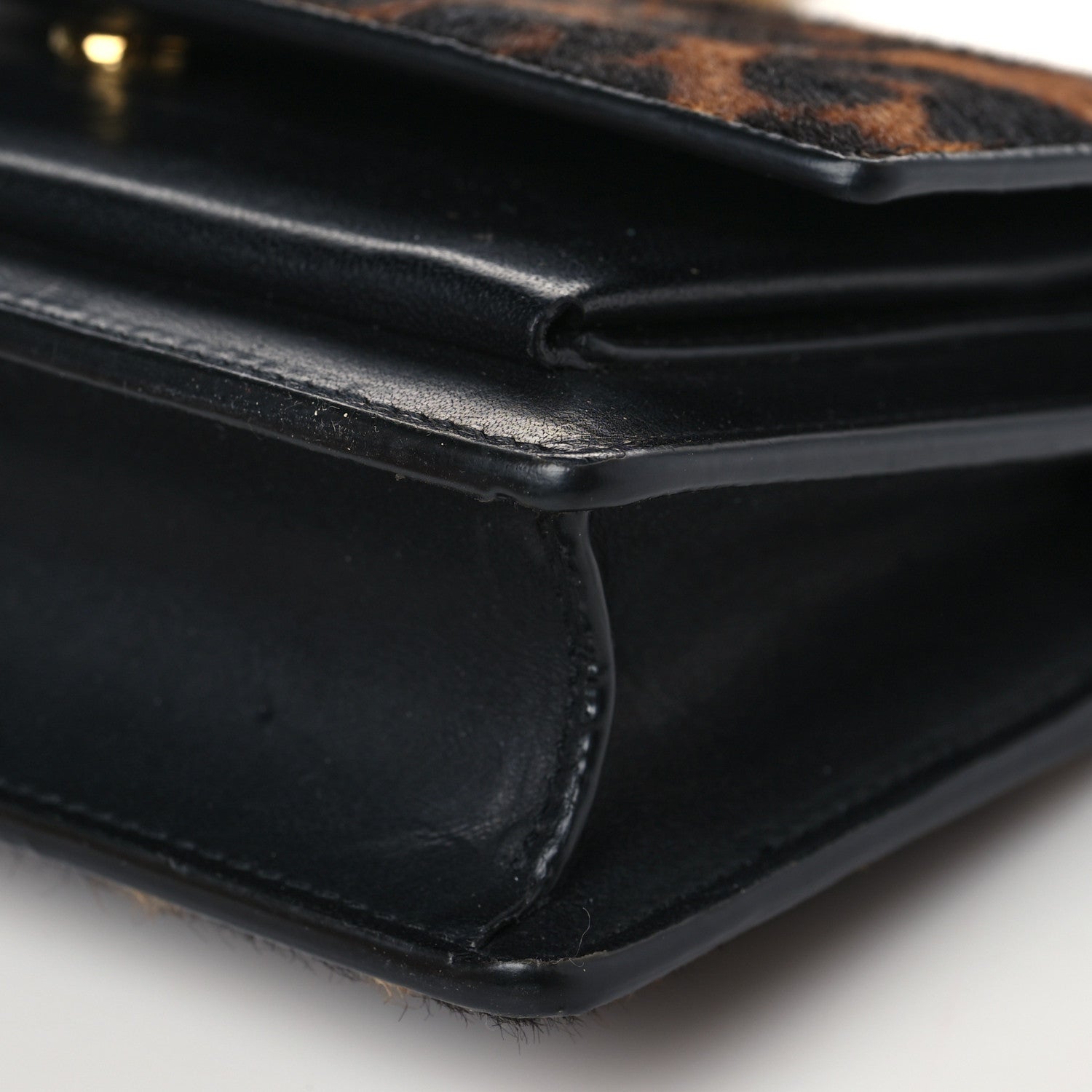 Saint Laurent Pony Hair Calfskin Leopard Print Medium Monogram 8 of 8
