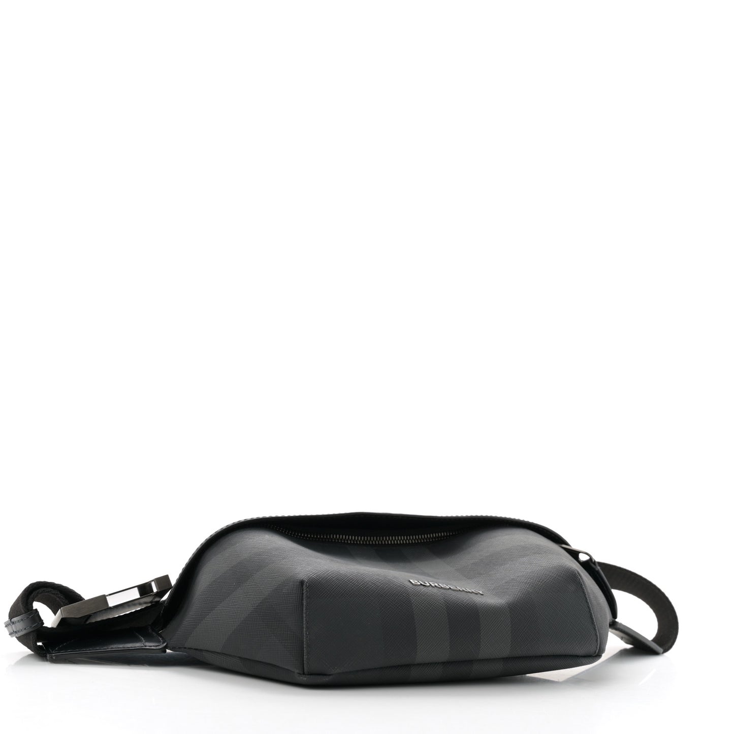 Charcoal Check Calfskin Sonny Bum Bag Charcoal