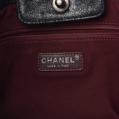 Chanel Goatskin Quilted Large Gentle Boy Shopping Tote Black 7 of 11