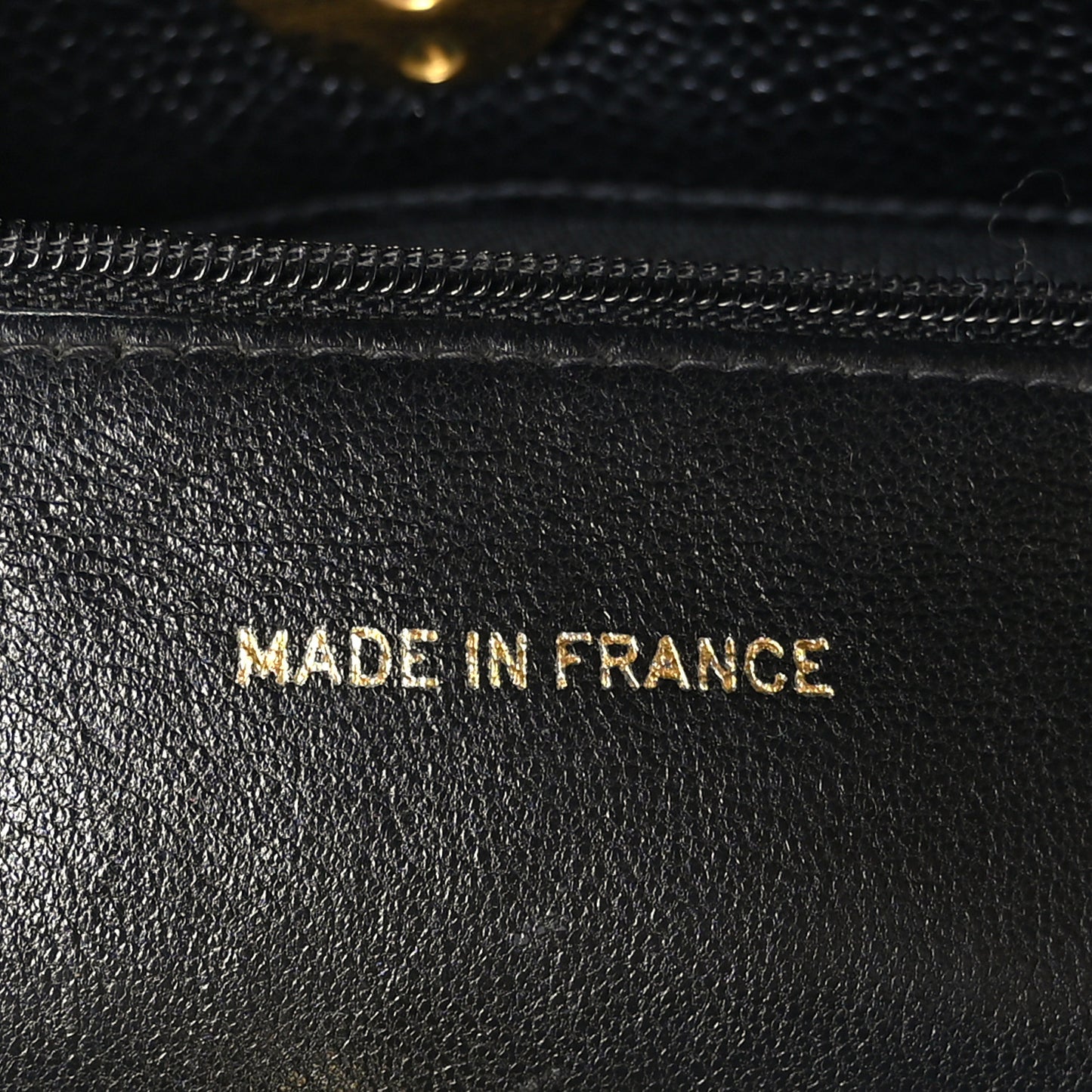 Caviar Quilted Flap Shoulder Bag Black