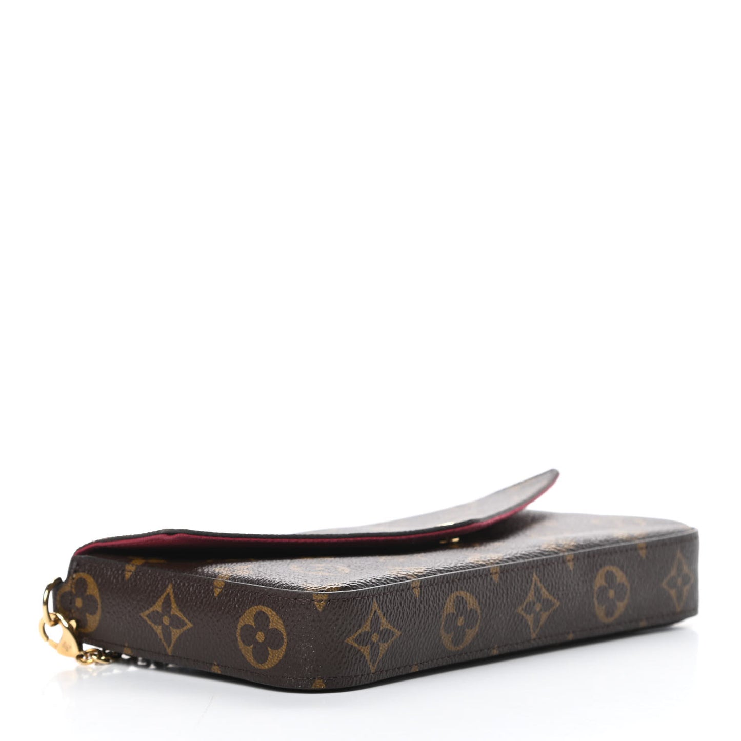 Monogram Pochette Felicie Chain Wallet Fuchsia