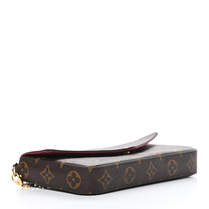 Louis Vuitton Monogram Pochette Felicie Chain Wallet Fuchsia 5 of 16