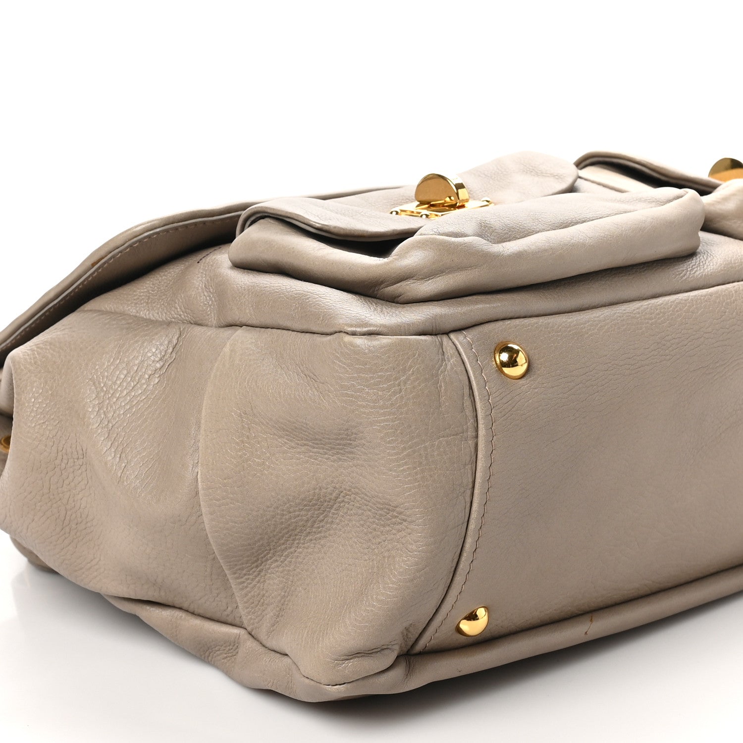 Miu Miu Goatskin Shoulder Bag Pomice 8 of 9