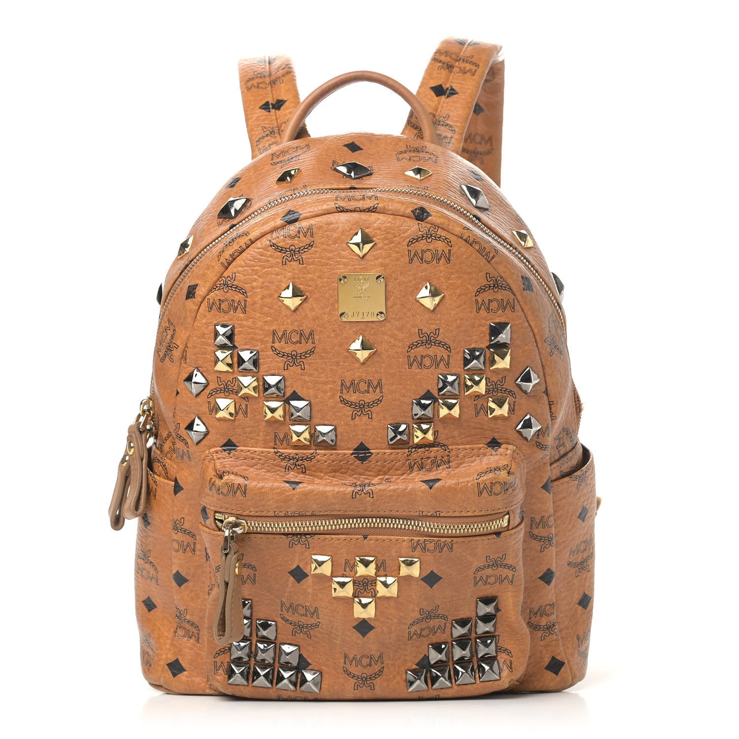 Visetos Studded Small Stark M Backpack Cognac