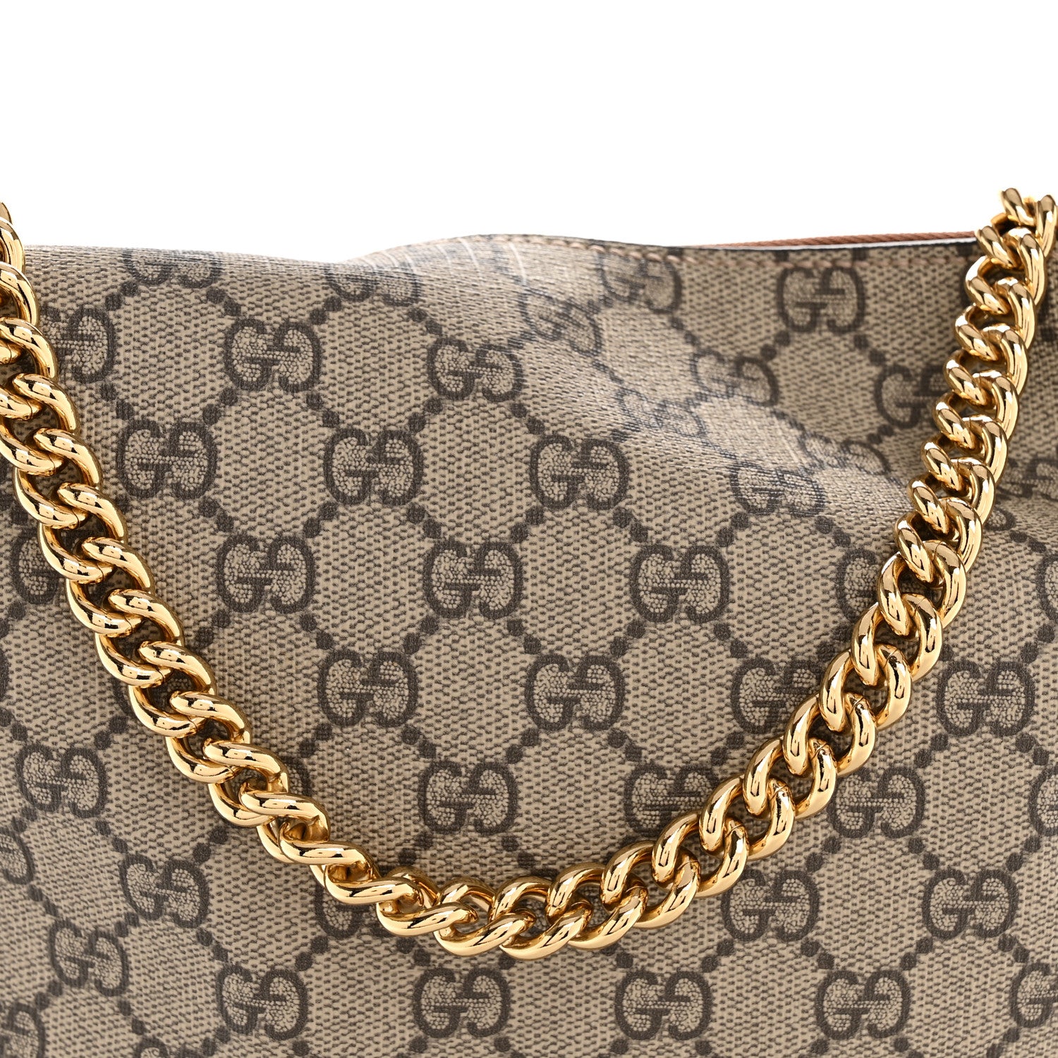 Gucci GG Supreme Monogram Large Linea A Hobo Light Brown 8 of 12