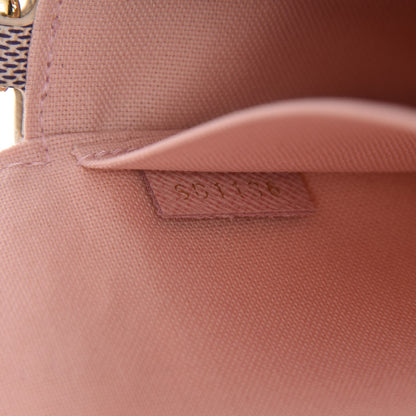 Louis Vuitton Damier Azur Pochette Felicie Chain Wallet Rose Ballerine 8 of 9