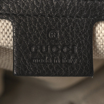 Gucci Pebbled Calfskin Medium Soho Shoulder Bag Black 6 of 11