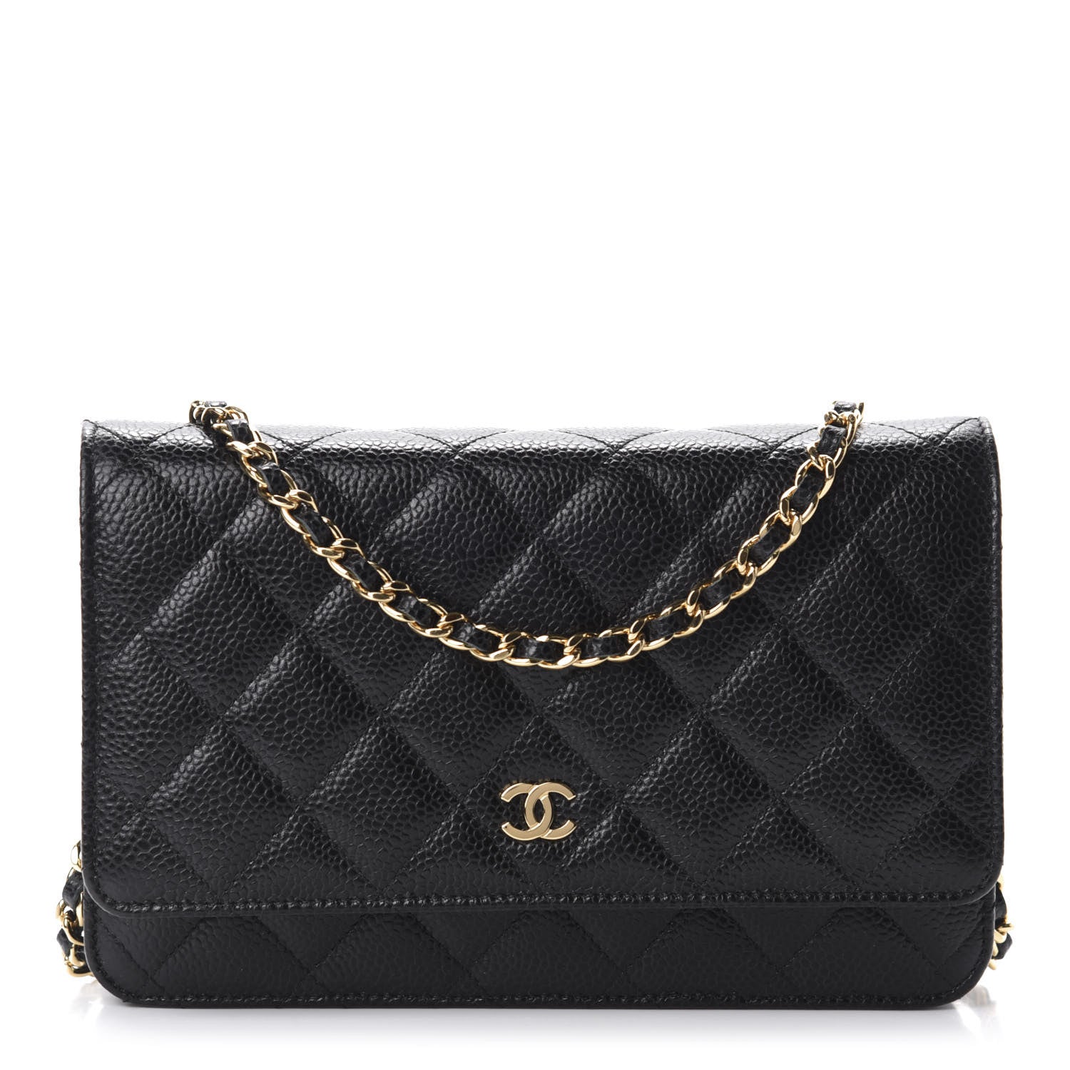 Chanel Caviar Quilted Wallet On Chain WOC Black 1 of 12