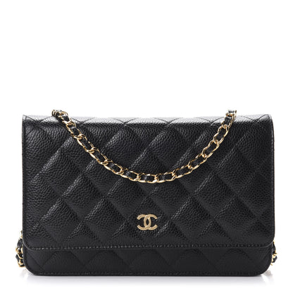 Chanel Caviar Quilted Wallet On Chain WOC Black 1 of 12