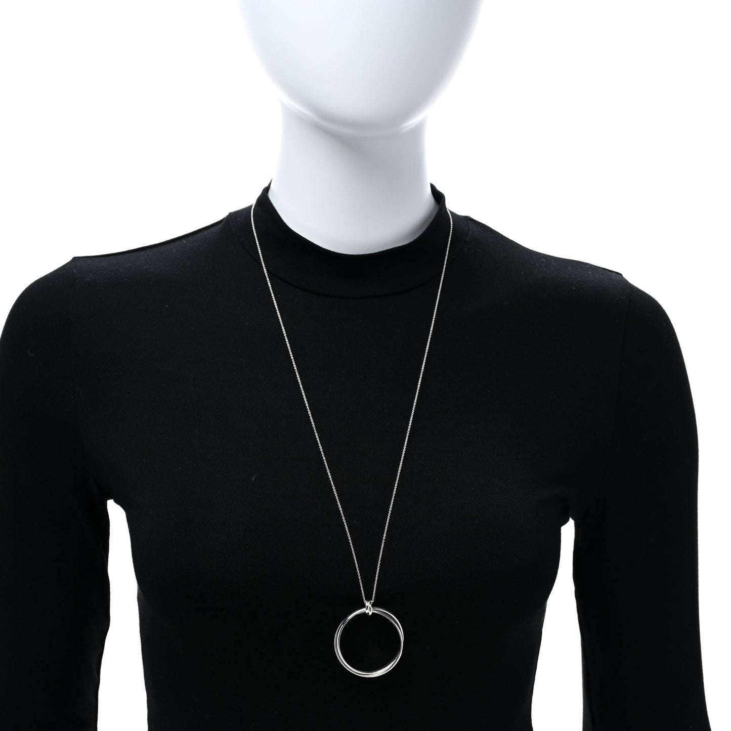 Sterling Silver Large Paloma's Melody Circle Pendant Necklace
