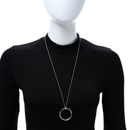 Tiffany Sterling Silver Large Paloma's Melody Circle Pendant Necklace 3 of 5