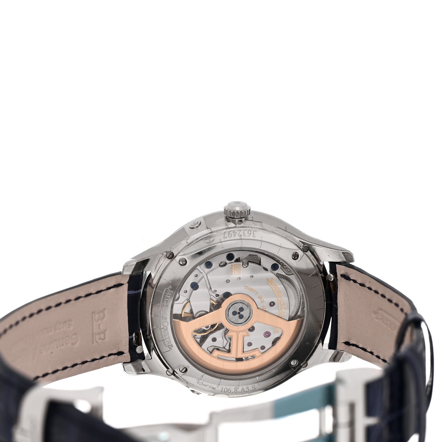 Jaeger-LeCoultre Stainless Steel Alligator 36mm Master Ultra Thin Moon Automatic Watch Q1248420 4 of 5
