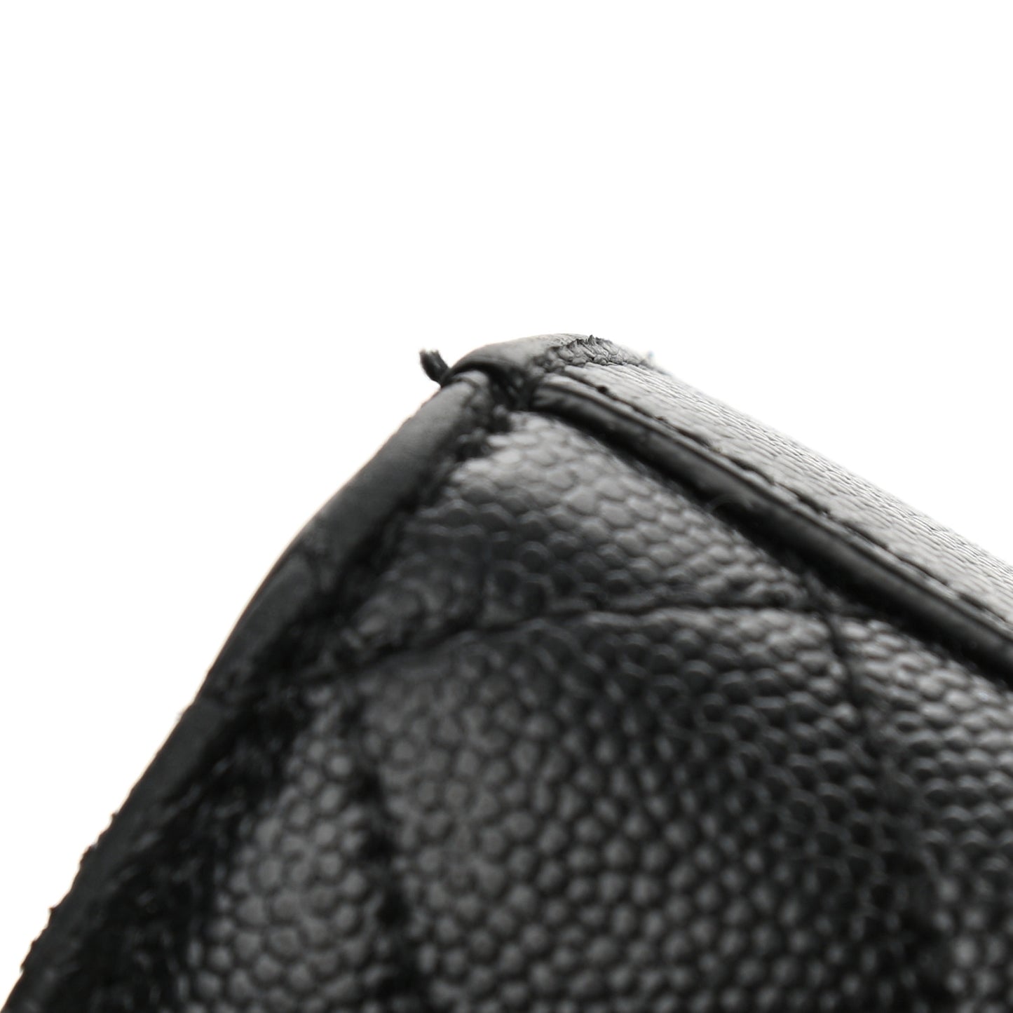 Grain De Poudre Textured Mixed Matelasse Triquilt Small Monogram Satchel Black