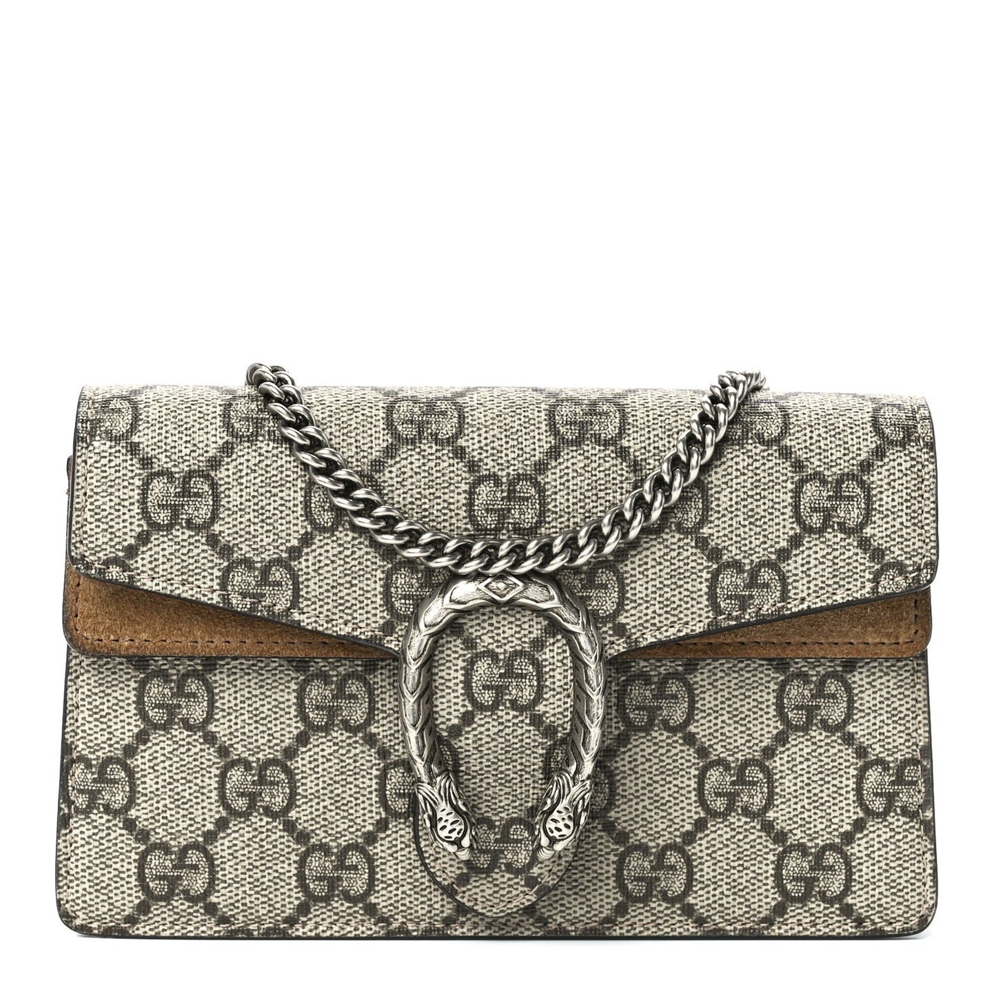 GG Supreme Monogram Super Mini Dionysus Shoulder Bag Taupe
