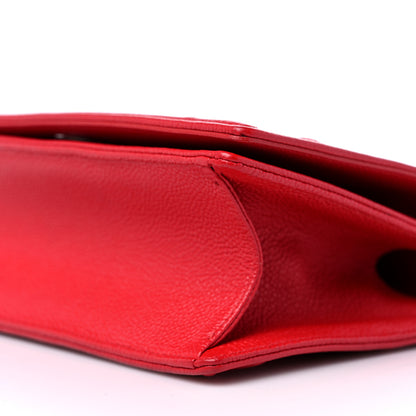 Christian Dior Grained Calfskin Small Diorama Flap Bag Red 9 of 10
