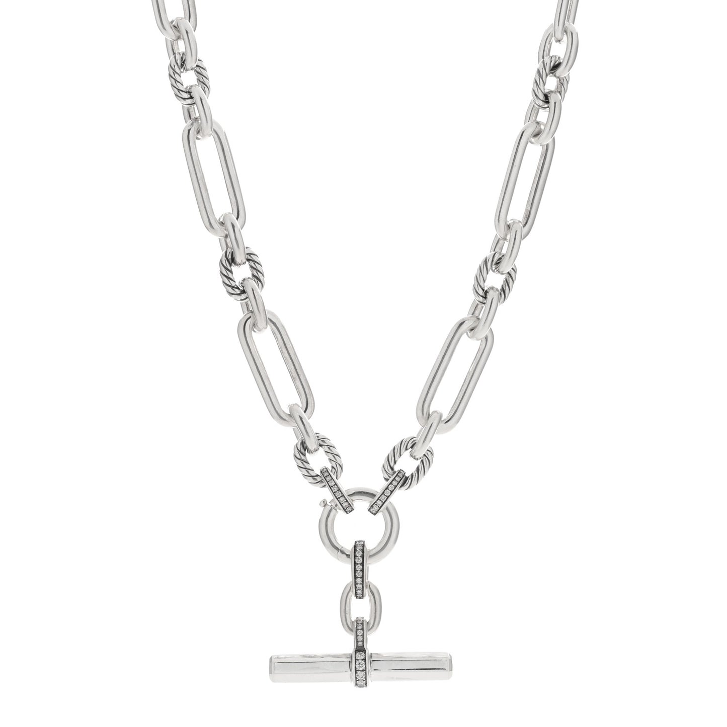 Sterling Silver Diamond Lexington Chain Necklace