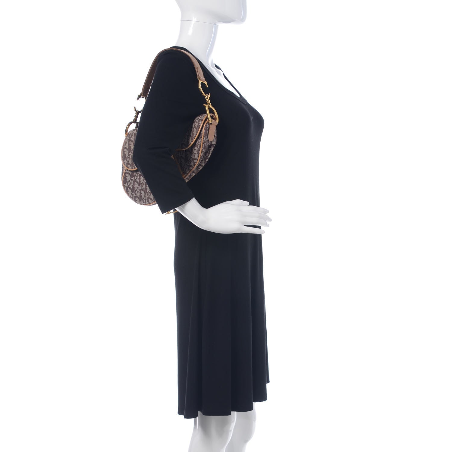 Christian Dior Monogram Saddle Bag Beige 2 of 7