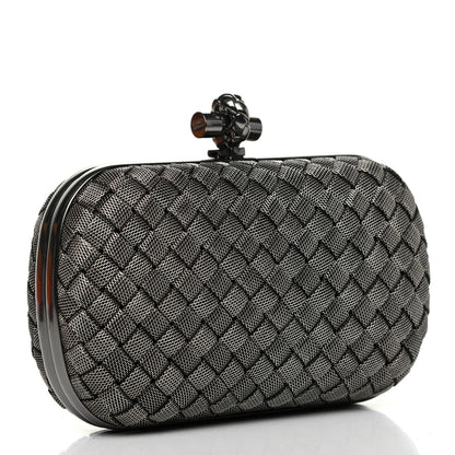 Bottega Veneta Metal Intrecciato Mesh Woven Knot Clutch in Argento 3 of 7