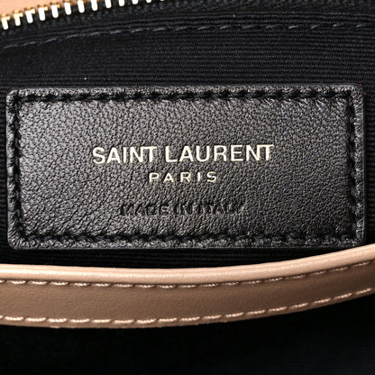 Saint Laurent Calfskin Y Quilted Monogram Toy Loulou Crossbody Bag Dark Beige 7 of 14