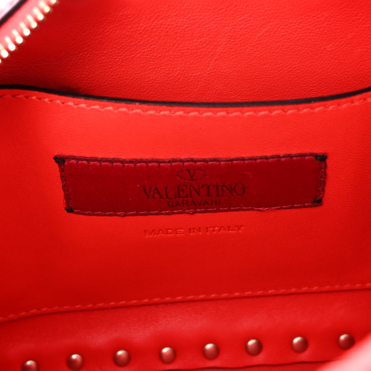 Vitello 1973 Rockstud Camera Crossbody Bag Multicolor