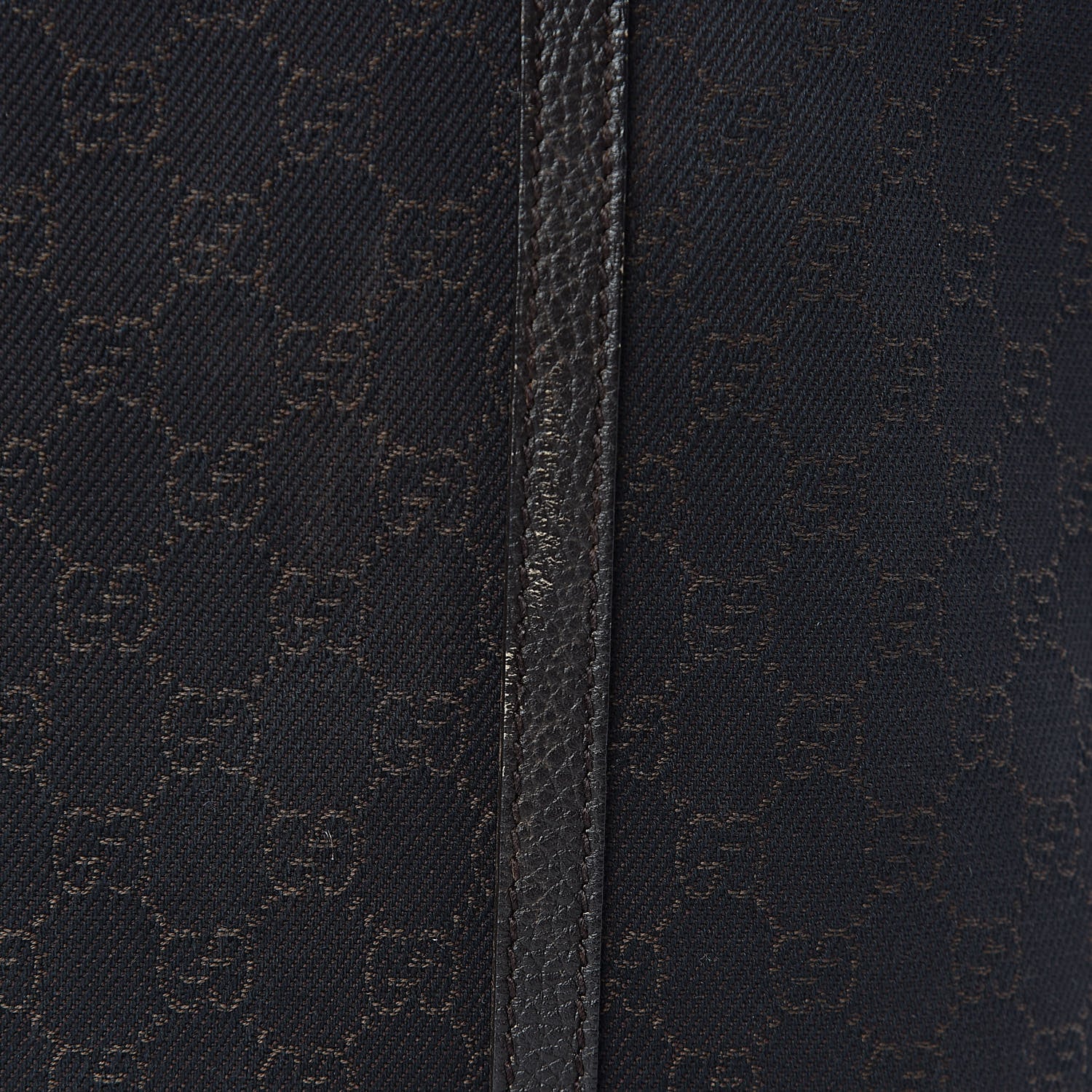 Gucci Denim Dollar Calfskin GG Monogram Large Joy Tote Brown 9 of 12