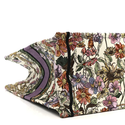 Christian Dior Canvas Embroidered Large 4 Saisons Hiver Soleil Book Tote  Lilac Multicolor 9 of 16