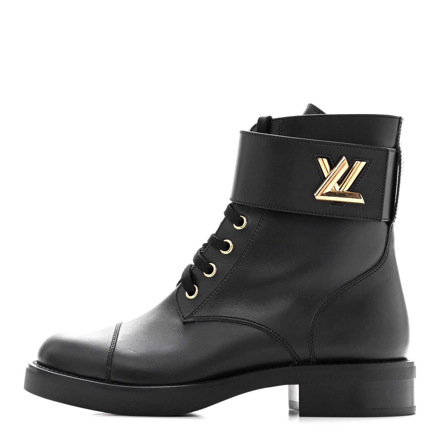 Louis Vuitton Calfskin Wonderland Ranger Boots 36 Black 1 of 10