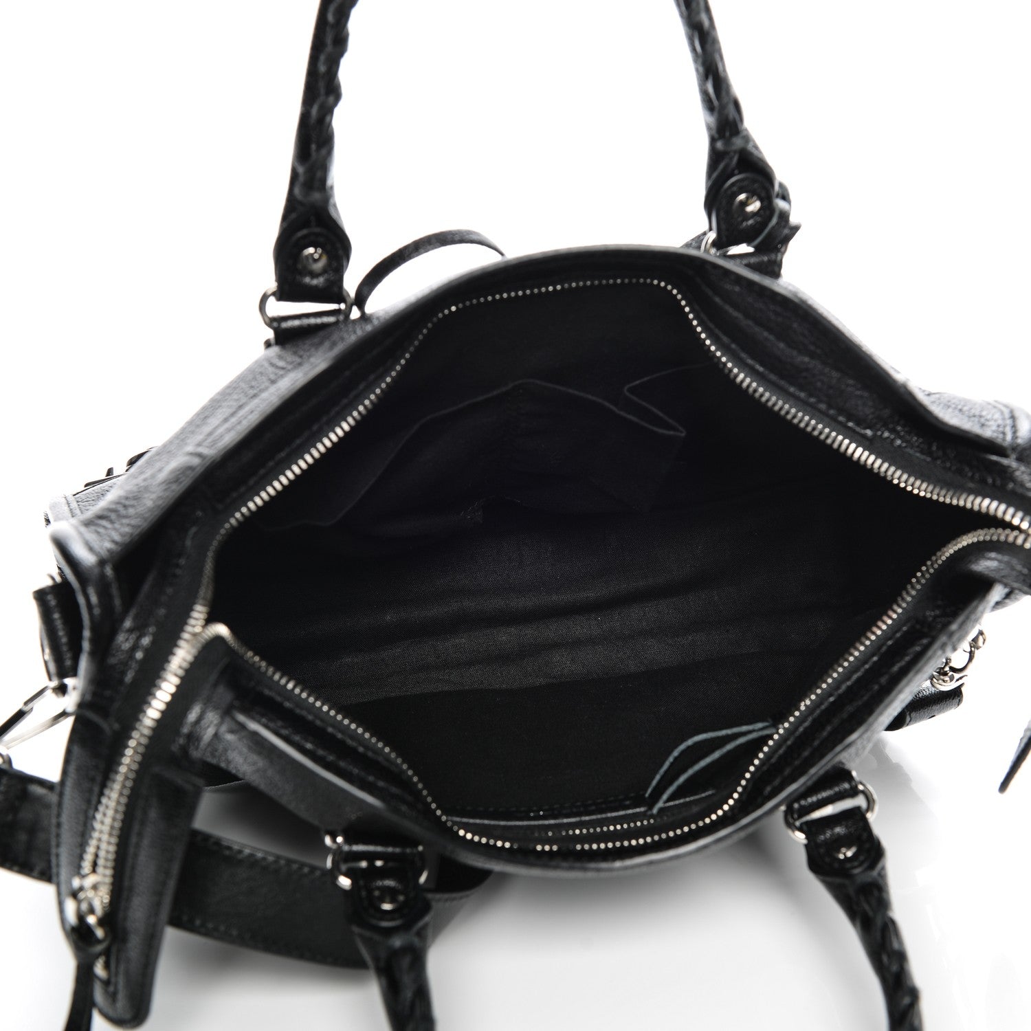 Balenciaga Chevre Silver Metallic Edge Hardware S City Black 5 of 7