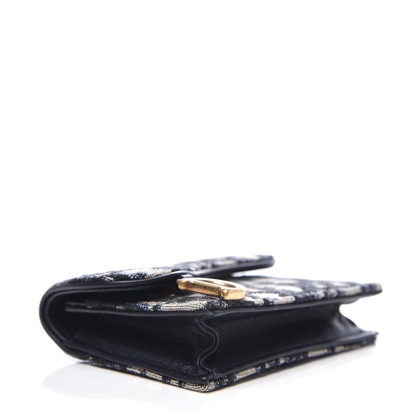 Oblique Saddle Card Holder Blue