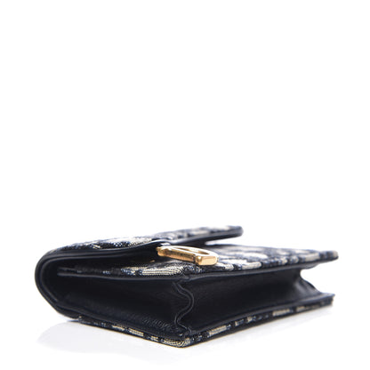 Christian Dior Oblique Saddle Card Holder Blue 3 of 6