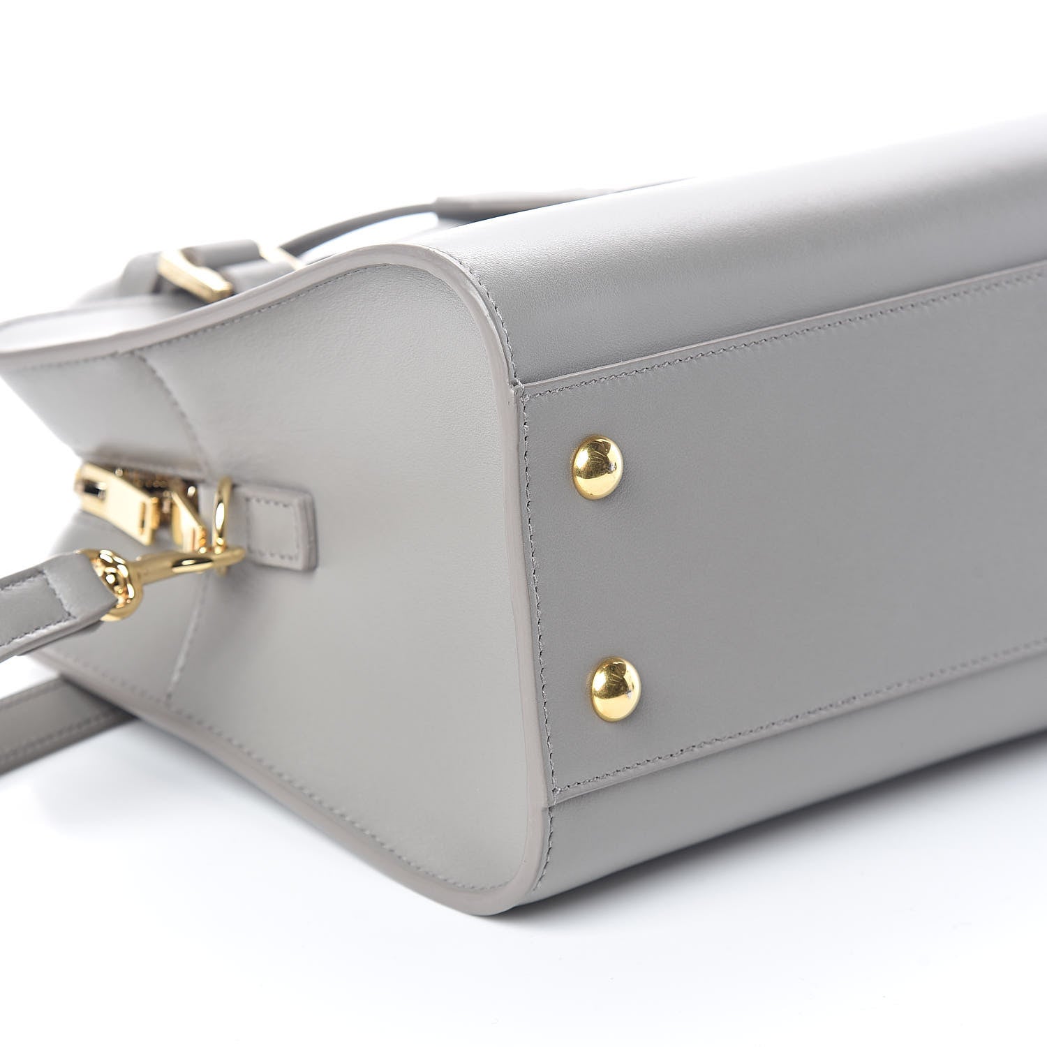 Saint Laurent Calfskin Monogram Baby Cabas Fog 8 of 9