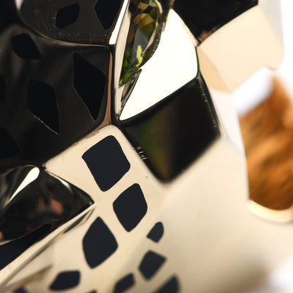 Cartier 18K Yellow Gold Peridot Onyx Panthere De Cartier Ring 57 8 9 of 10