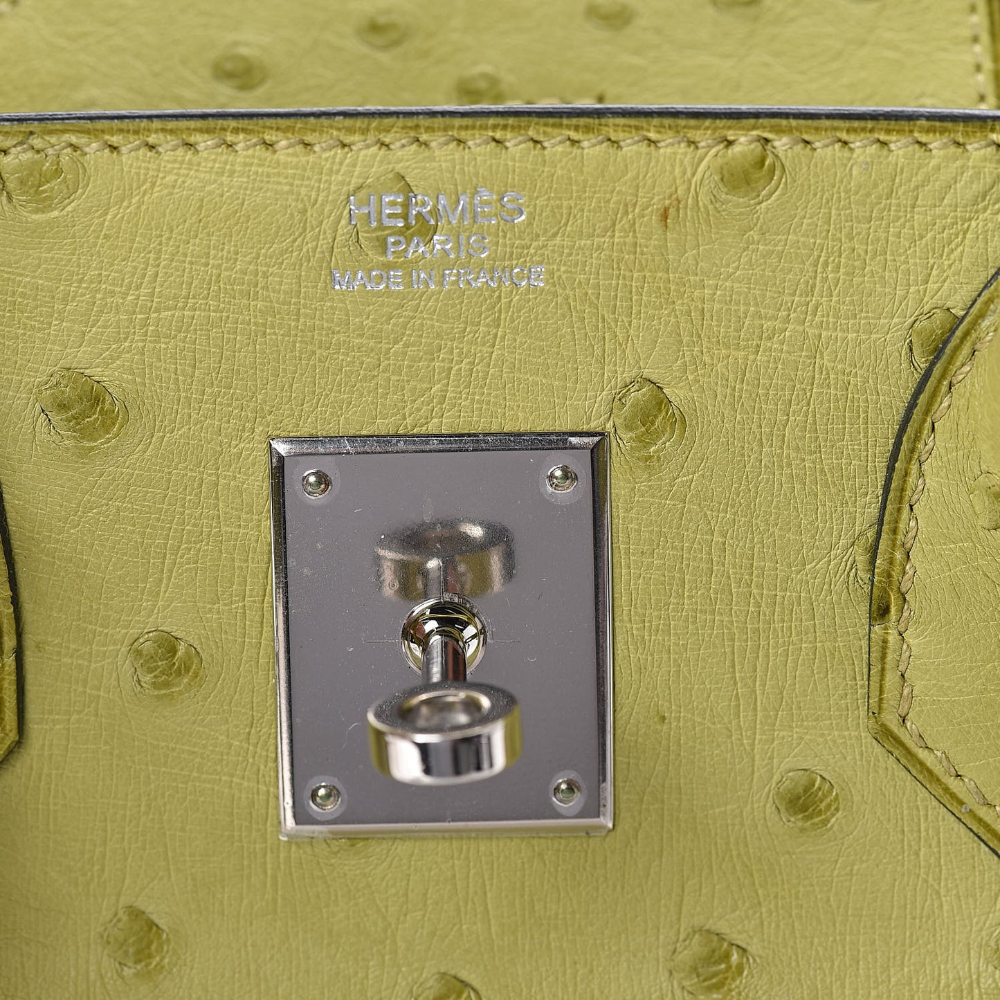 Ostrich Birkin 30 Vert Anis